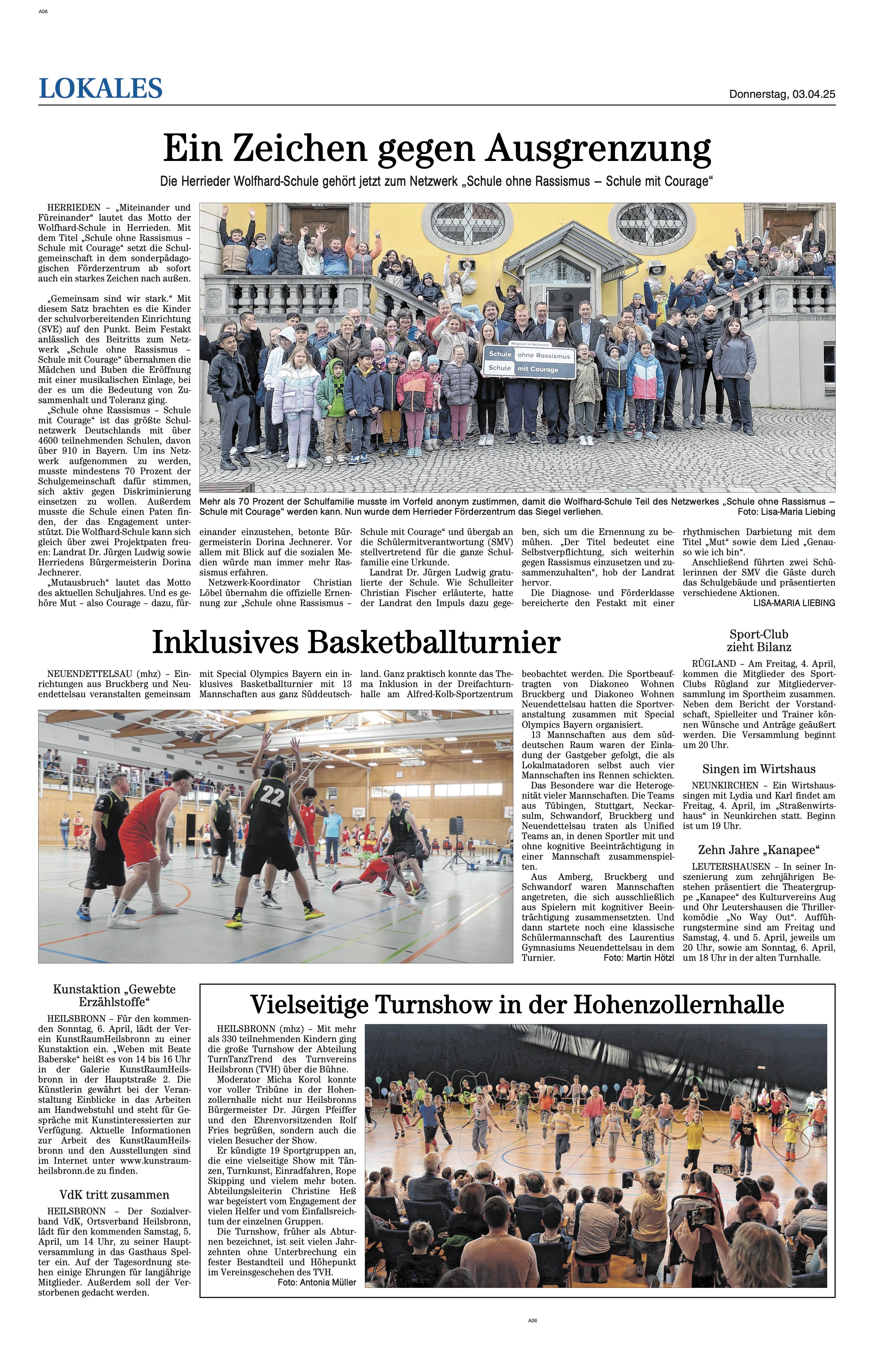 Vielseitige Turnshow in der Hohenzollernhalle 03.04.2025