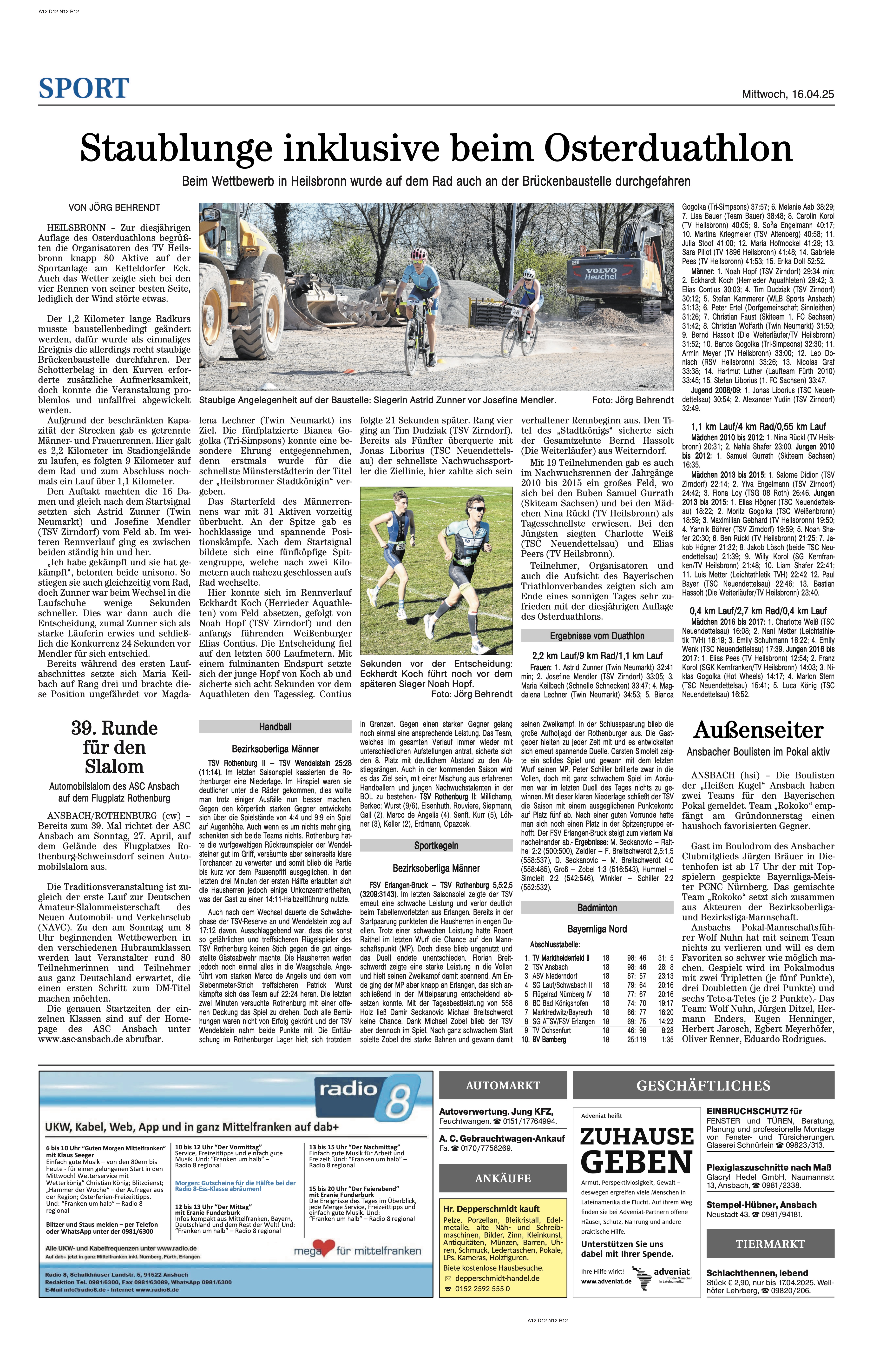 Staublunge Inklusive beim Osterduatlon 2025